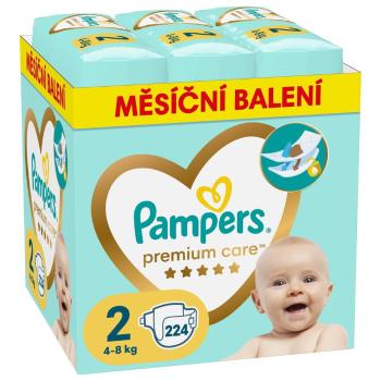 Pampers Premium Care plenky vel. 2 (224 ks plenek) 4-8 kg Měsíční balení