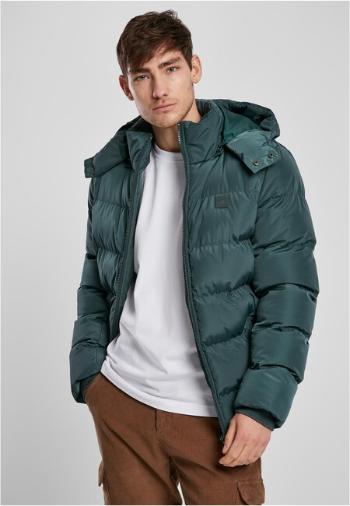 Urban Classics Hooded Puffer Jacket bottlegreen - M