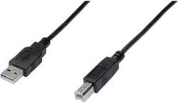 Kabel USB 2.0, USB A/USB B, 3 m, Digitus