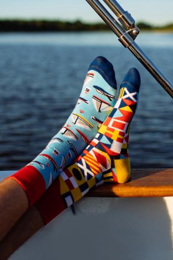 Vícebarevné vzorované ponožky Yacht Club