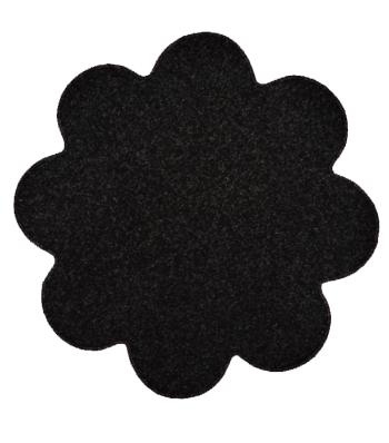 Vopi koberce Květinový koberec Eton černý - 160x160 kytka cm Černá