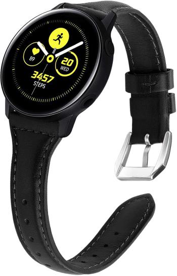 4wrist Slim kožený řemínek pro Samsung Galaxy Watch - Black 20 mm