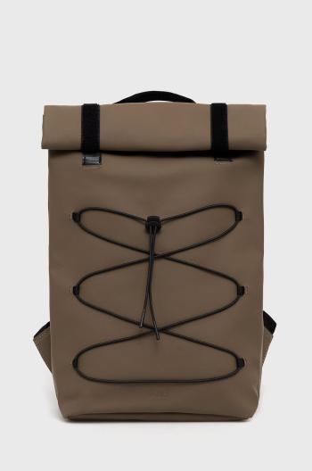 Batoh Rains 13640 Velcro Rolltop Backpack hnědá barva, velký, hladký