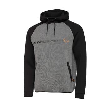 Savage Gear Mikina Tec-Foam Hoodie Dark Grey Melange