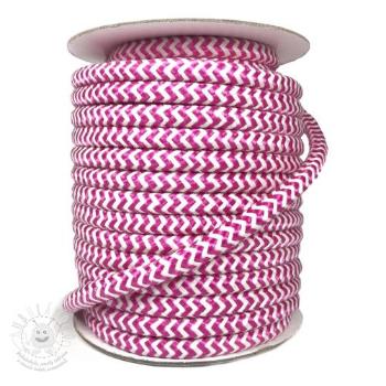 Šňůra pletená ZIG ZAG fuchsia