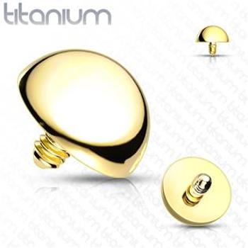 Šperky4U Náhradní půlkulička TITAN k labretě, závit 1,2 mm, rozměr 3 mm - TIT1075-GD03