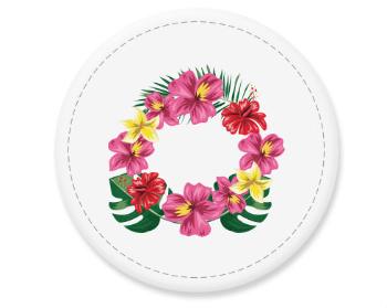 Placka magnet Rámeček - tropické květiny