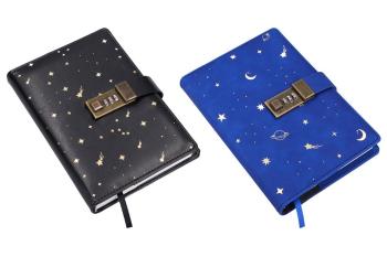Zápisník - památník Vesmír se zámečkem - 17x22,8x4 cm - 