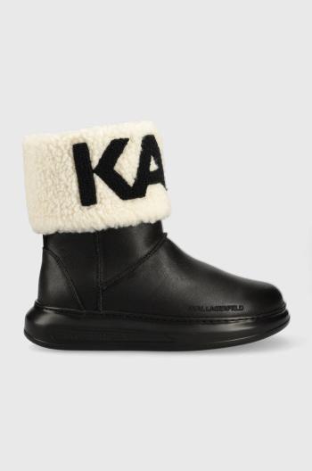 Kožené sněhule Karl Lagerfeld Kapri Kosi , černá barva