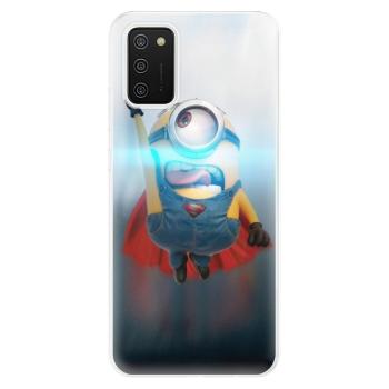 Odolné silikonové pouzdro iSaprio - Mimons Superman 02 - Samsung Galaxy A02s