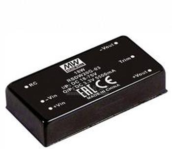 DC/DC měnič napětí do auta Mean Well RSDW20G-03, 5500 mA, 20 W, Počet výstupů 1 x