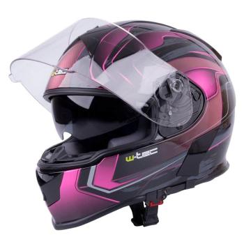 Moto přilba W-TEC V126 Barva Fuchsia, Velikost M (57-58)