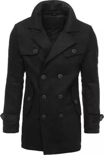 Černý pánský dvouřadý kabát CX0432 Velikost: XL