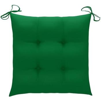 Podušky na židle 2 ks zelené 50 x 50 x 7 cm textil (314911)