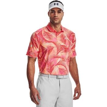 Under Armour ISO-CHILL GRPHC PALM POLO Pánské polotričko na golf, růžová, velikost