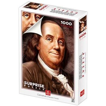 Deico Surprise puzzle Karikatura Benjamina Franklina 1000 dílků (77578)