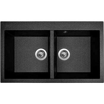 SINKS AMANDA 860 DUO Metalblack+ENIGMA S GR (AM860D74ENSGR74)