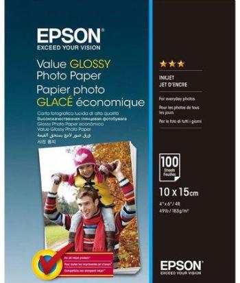 EPSON Value Glossy Photo Paper - 10x15cm - 100 sheets, C13S400039