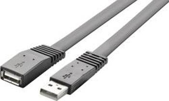 USB prodlužovací kabel Renkforce 1x USB 2.0 zástrčka ⇔ 1x USB 2.0 zásuvka 1 m, černá