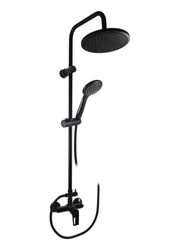 SLEZAK-RAV Vodovodní baterie sprchová COLORADO s hlavovou a ruční sprchou černá matná, Barva: černá matná, Rozměr: 100 mm CO282.0/3CMAT