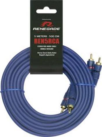 Cinch kabel Renegade Ren5RCA, 5.00 m, modrá