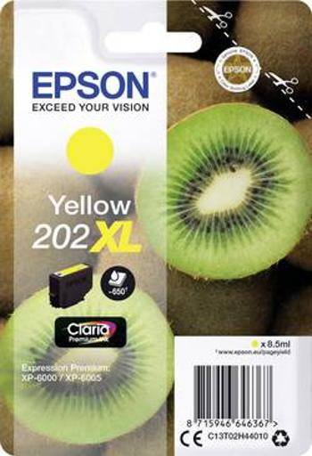 Epson Ink T02H44, 202XL originál žlutá C13T02H44010