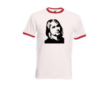 Pánské tričko s kontrastními lemy Kurt Cobain