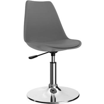 Otočné jídelní židle 2 ks světle šedé umělá kůže (324201)