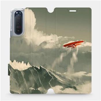 Flipové pouzdro na mobil Sony Xperia 5 II - MA03P Oranžové letadlo v horách (5903516399277)