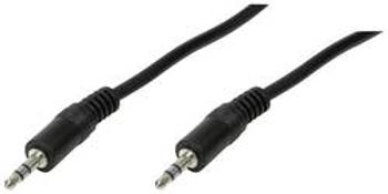 Jack audio kabel LogiLink CA1048, 0.20 m, černá (matná)