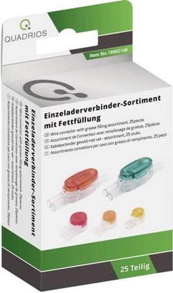 Kabelová rychlosvorka Quadrios pro kabel o rozměru - , pólů 2, 3, 4, 25 díly, žlutá, červená, modrá
