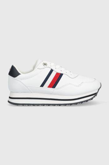 Sneakers boty Tommy Hilfiger Essential Webbing Runner bílá barva