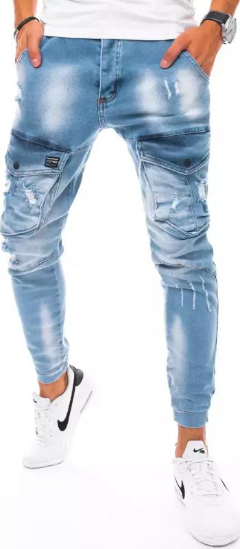 Světle modré stínované džíny s oděrkami UX3269 Velikost: 34