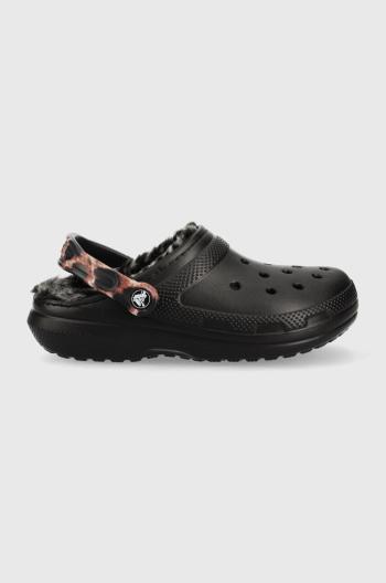 Pantofle Crocs Classiclinedanimalremixclog černá barva