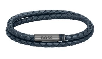 Hugo Boss Stylový kožený dvojitý náramek 1580494 17,5 cm