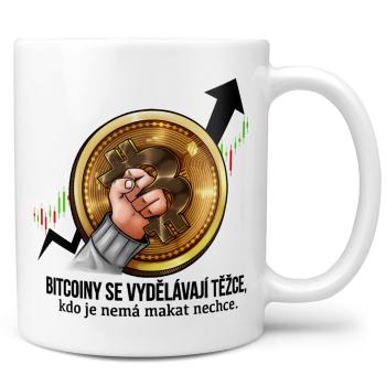 Hrnek Bitcoin hand (Náplň hrníčku: Žádná)