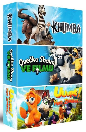 Animáky kolekce 2: Ovečka Shaun / Khumba / Uuups! Noe zdrhnul (3 DVD)