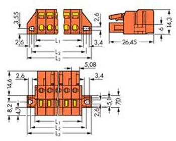 Konektor do DPS WAGO 231-307/031-000, 50.36 mm, pólů 7, rozteč 5.08 mm, 50 ks