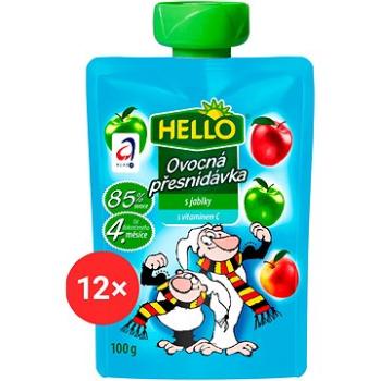 HELLO ovocná kapsička s jablky 12× 100 g (8590014639119)