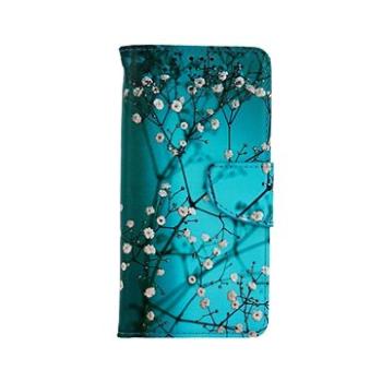 TopQ Samsung A52 knížkové Modré s květy 56587 (Sun-56587)