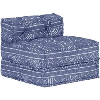 Modulární pouf indigo textil