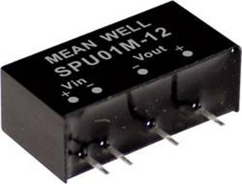 DC/DC měnič napětí, modul Mean Well SPU01M-15, 67 mA, 1 W, Počet výstupů 1 x