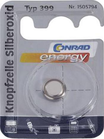 Knoflíkový článek 399 oxid stříbra Conrad energy SR57 53 mAh 1.55 V 1 ks