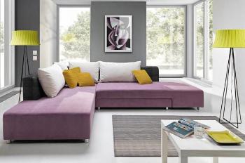 STAGRA, SPLIT Rohová sedačka, růžovo-fialová,  312x223cm