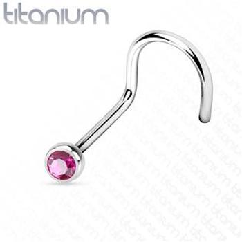 Šperky4U Piercing do nosu - TITAN - TIT1025-F