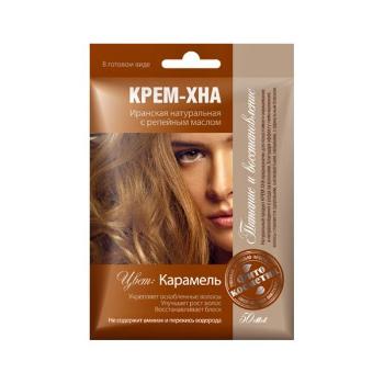 Krémová henna na vlasy s lopuchovýM olejem odstín KARAMEL- Fitokosmetik - 50 ml