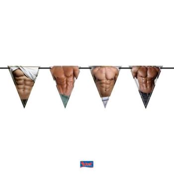 Girlanda vlajky "mužské tělo" 6 m - Rozlučka se svobodou - Folat