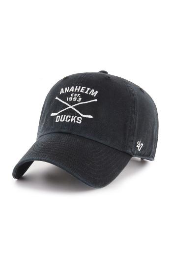 Čepice 47brand Anaheim Ducks černá barva, s aplikací