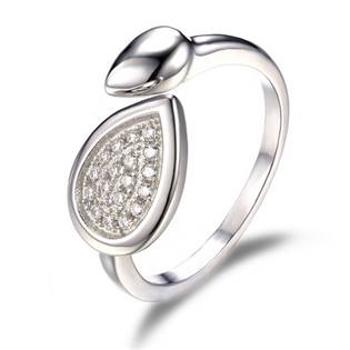 Šperky4U Stříbrný prsten se zirkony - velikost 54 - SN2014-54