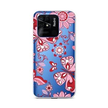 TopQ Kryt Xiaomi Redmi 10C Pink Butterfly 76082 (Sun-76082)